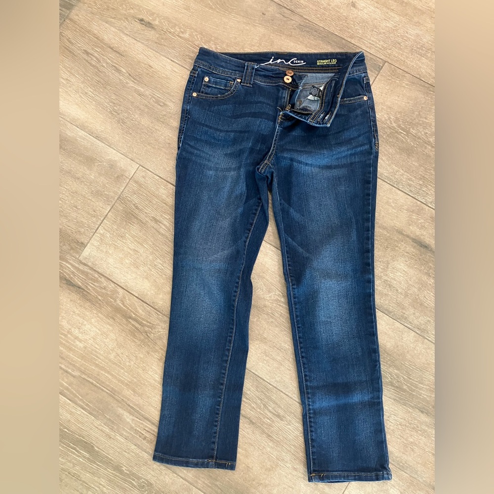 INC International Concepts Dark Blue Straight Leg Jeans